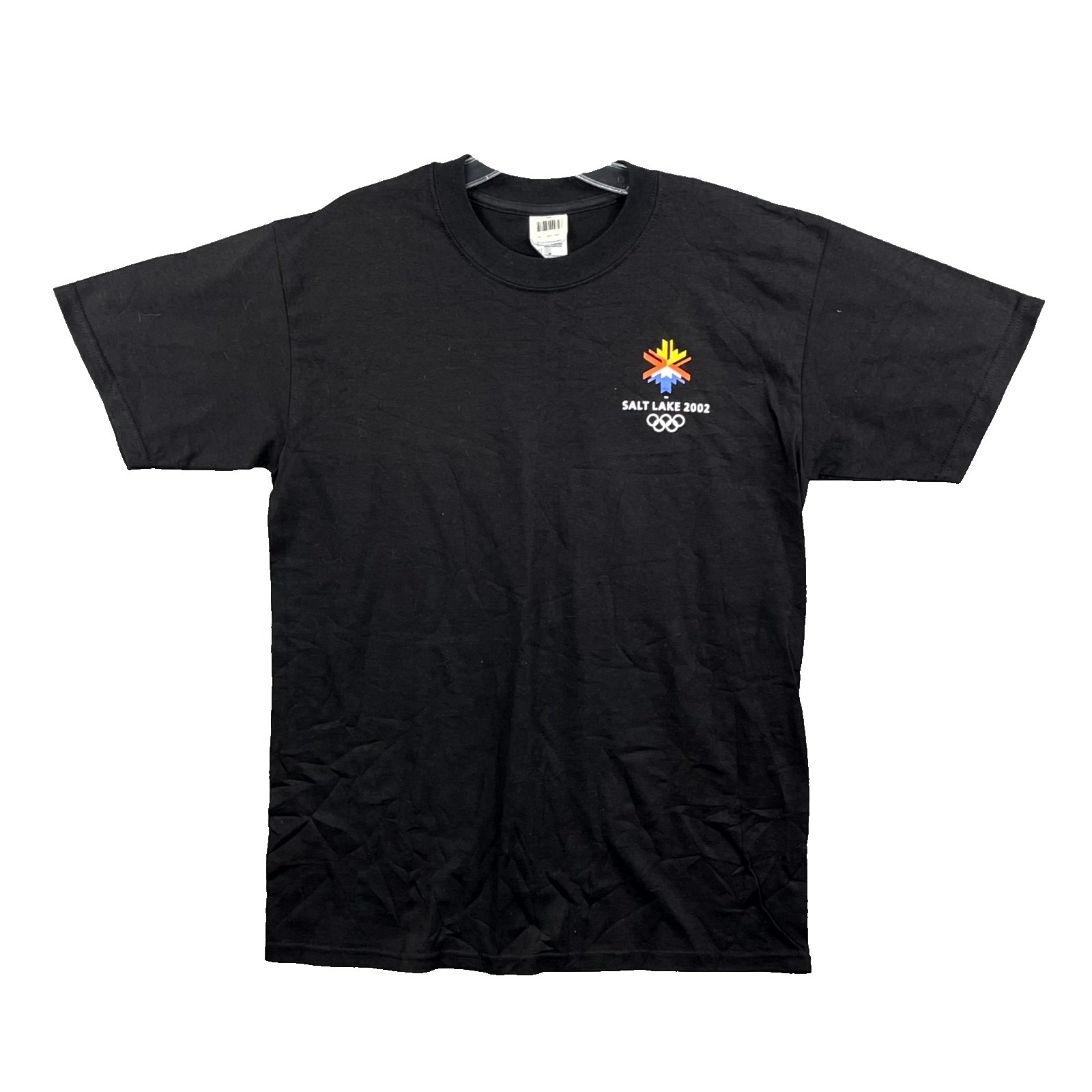 Gildan T Shirt Mens Medium Black Preshrunk Salt Lake 2002 Winter Olympics Games